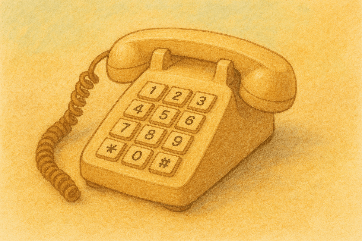 Classic landline phone for kids - safe calling without screens